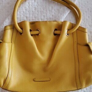 Cole Haan Yellow Slouchy Hobo Bag